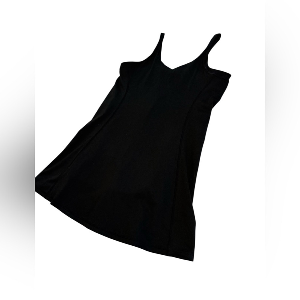 J. Crew Active CloudStretch Black V-Neck Dress w/ Built in Shorts Size L, Black - Picture 6 of 10